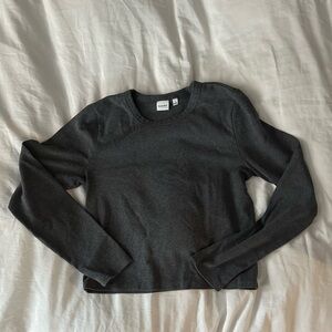 Aritzia Sunday Best Long Sleeve (Dark Heather Grey)